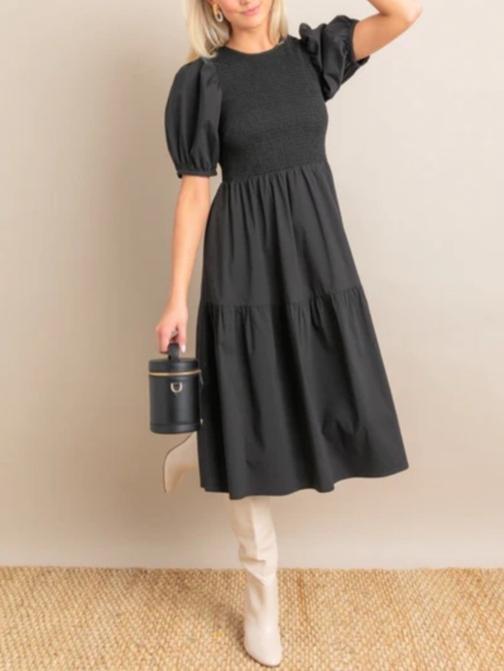 Tuckernuck Sussex Black Midi Dress